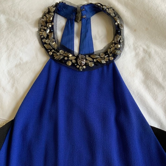 BCBG MaxAzria Blue Evening Gown - Picture 2 of 5